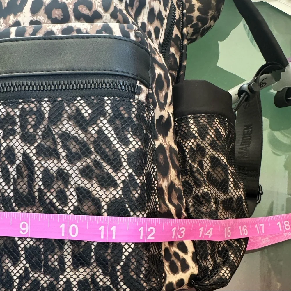 STEVE MADDEN cheetah backpack,neck pillow & luggage tag! 🤎🖤Travel in style 🖤🤎